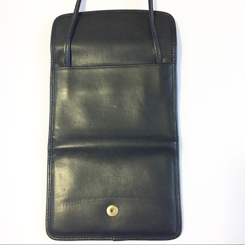 Coach vintage black leather cross body wallet - Picture 5 of 9